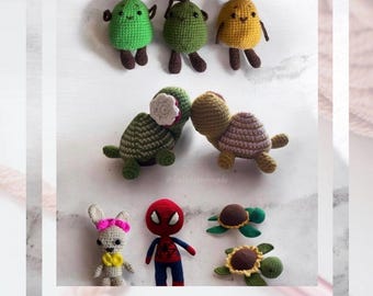Crochet Animal Plushie, Handmade amigurumi toys, soft stuffed animal