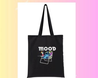 Cute Alien Canvas Tote Bag Various Designs, Aesthetic Retro Space Handbag, Funny Cosmic Creature Grocery Shopper, Quirky Alien Friend Gift