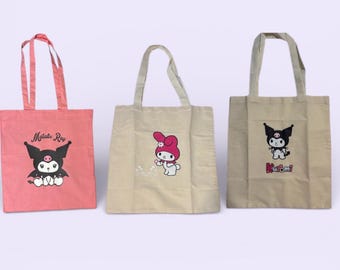 CANVAS Tote Bag Various design, Labubu , Kuromi , My melody