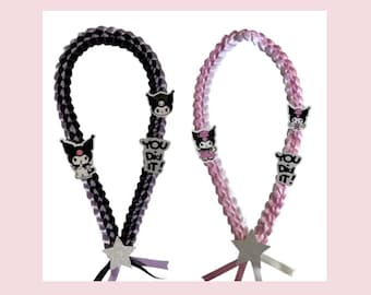 Kuromi Graduation Lei | Kuromi Ribbon Lei/ Grad Gifts/ Congrats Grad/ 2026 Grad/ 2026 Senior/ Class of 2026/ Graduation Lei