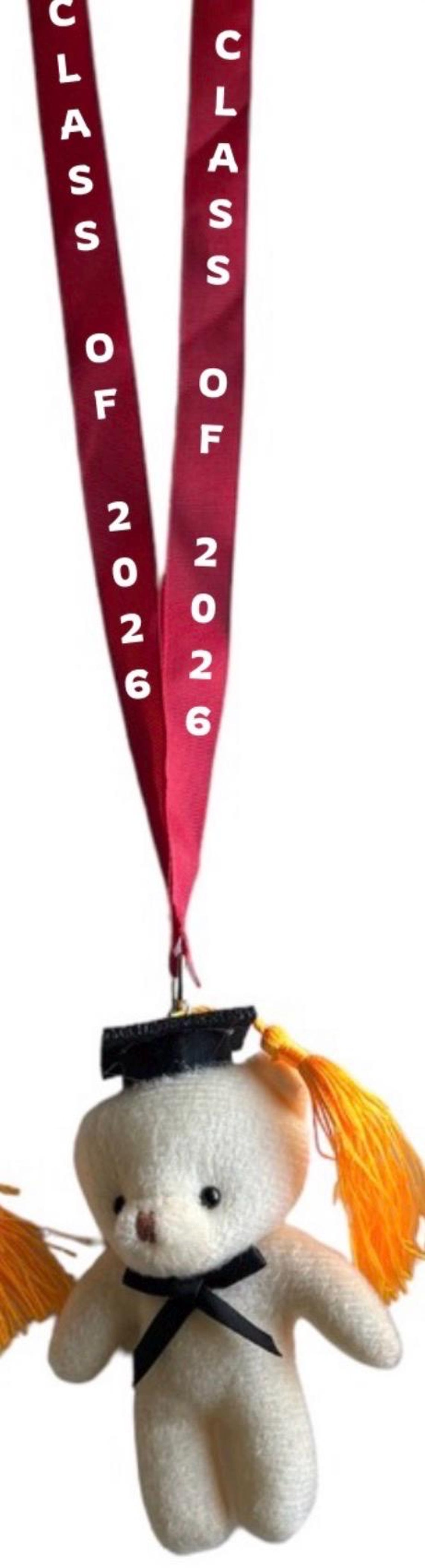 Custom Graduation Plush Teddy Bear Lanyard |grad Favors |graduation ...