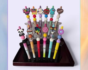 Custom Beaded Pens, Cute Focal Bead Pen, Fancy Writing Pens for Journaling, Personalized Planner Pens, Fun Office Gifts for Coworkers