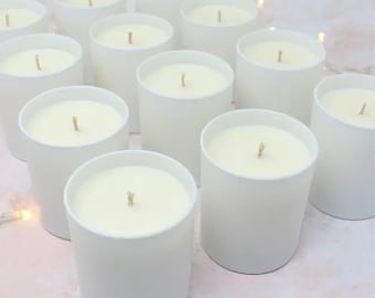 White Label Soy Candles | Wholesale Candles | Bulk Candles | Corporate Gifts Candle Favors | Custom Scent Candles | 7oz Matt White Jar