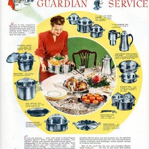 1940-50s sought after Vintage GUARDIAN SERVICE Cooking Pots. image 9