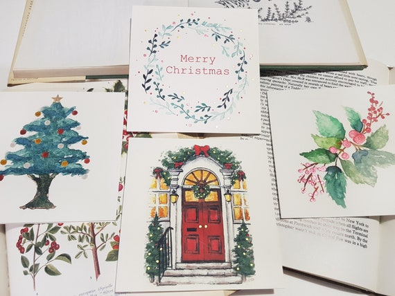 Hand painted christmas cards deals