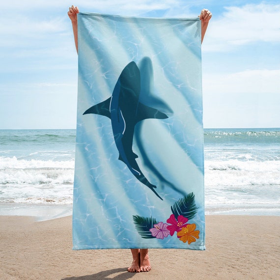 Soft Absorbent Swim Towel in Shark Design Vacation Oversize - Etsy