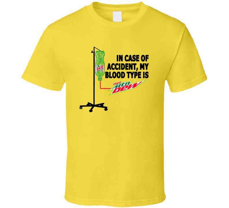 In Case of Accident, My Blood Type is Diet Mountain Dew T Shirt - Etsy