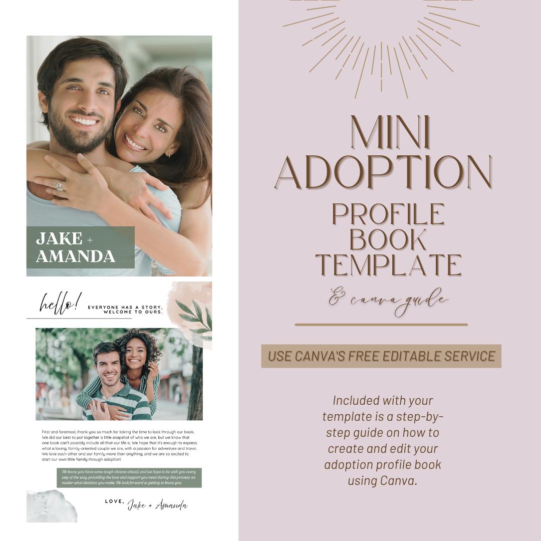 Mini Adoption Profile Book Template: Editable Canva Design (digital ...