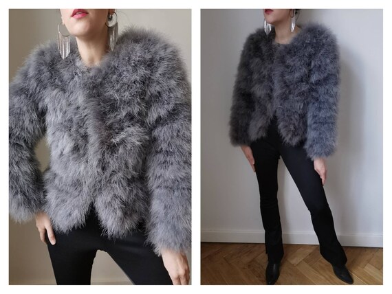 Vintage Ostrich Feathers Coat/ostrich 