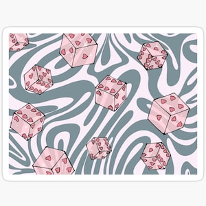 Heart Dice Sticker