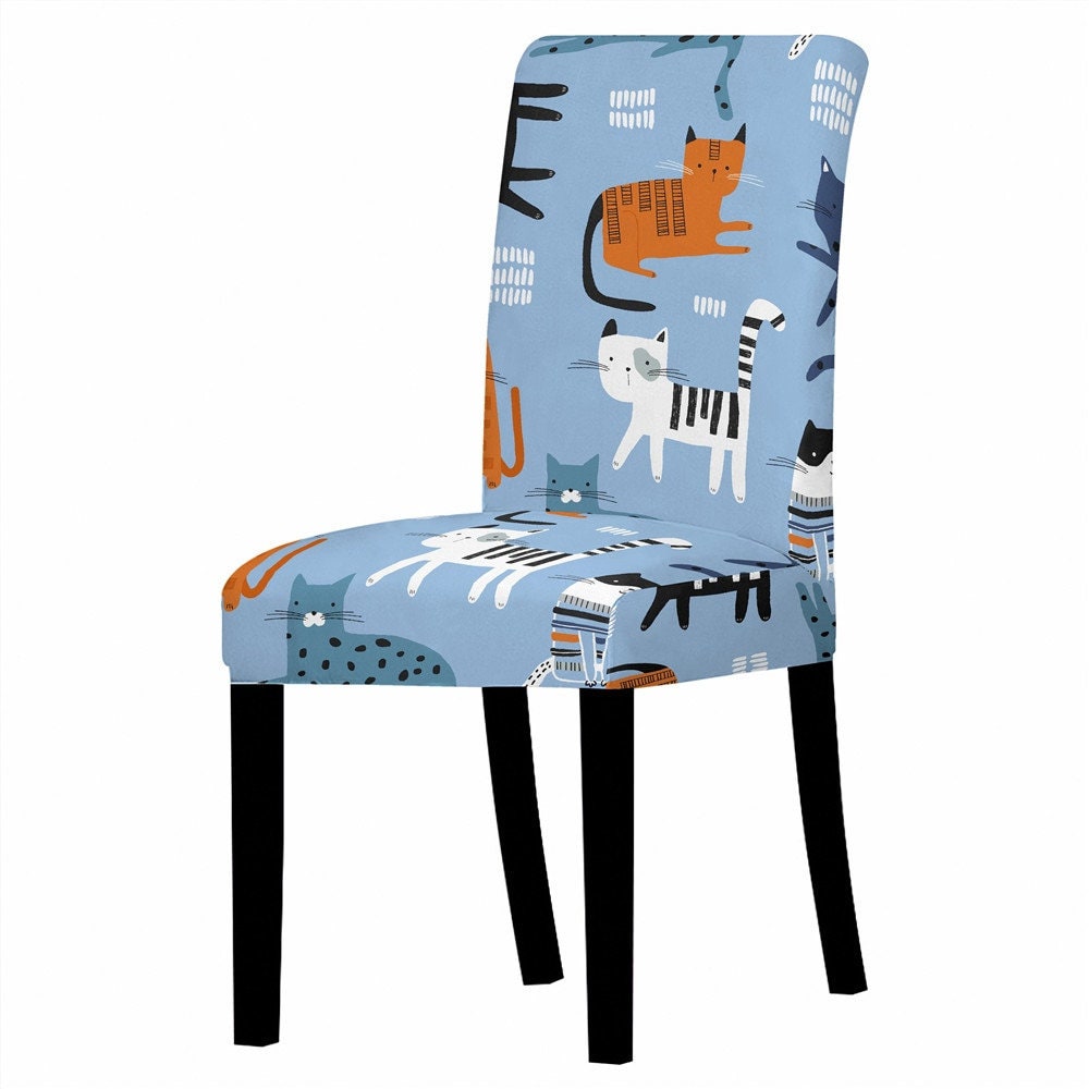 Cat Dining Chair Cover Dining Chair SlipCover Cat Lover Etsy