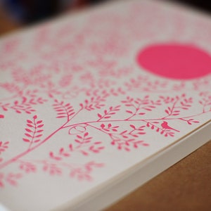 Notebook A5 Sun Letterpress 140 pages blank image 1