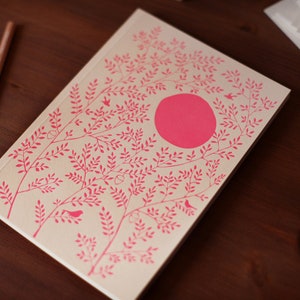 Notebook A5 Sun Letterpress 140 pages blank image 3