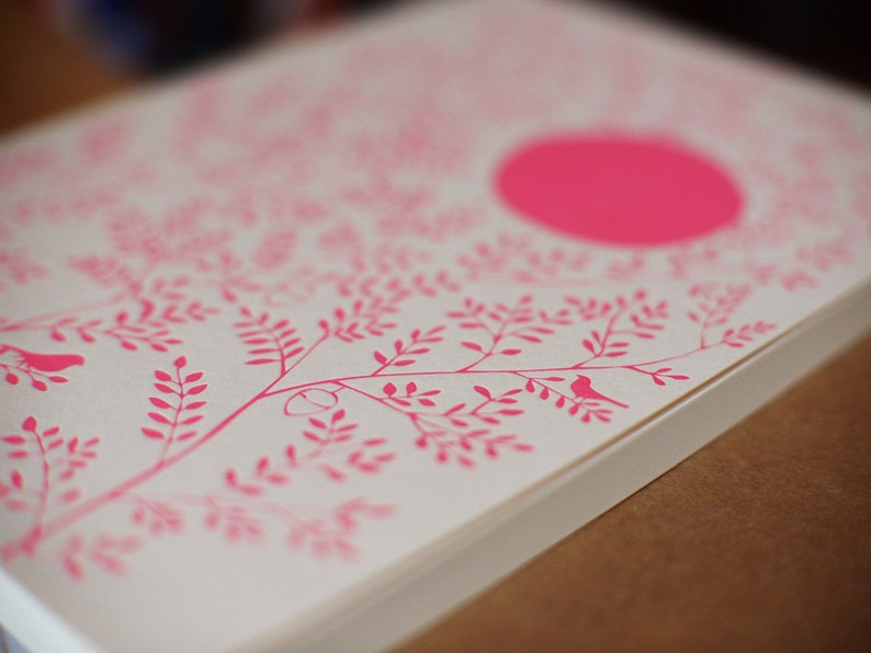 Notebook A5 Sun Letterpress 140 pages blank image 1