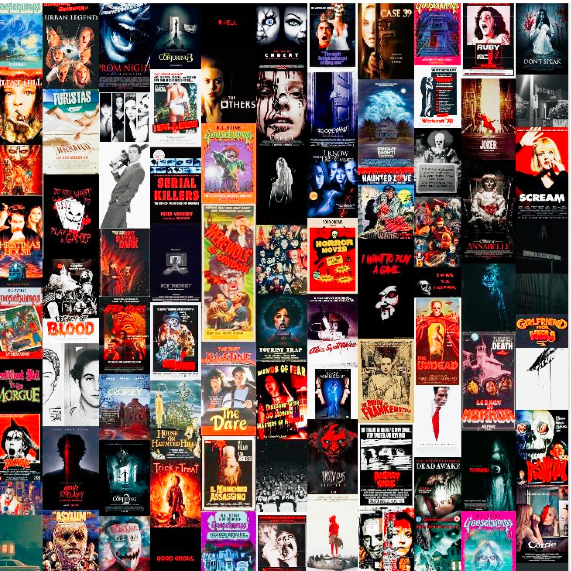 Classic Horror Movie Aesthetic Wall Art Collage Kit Etsy | My XXX Hot Girl