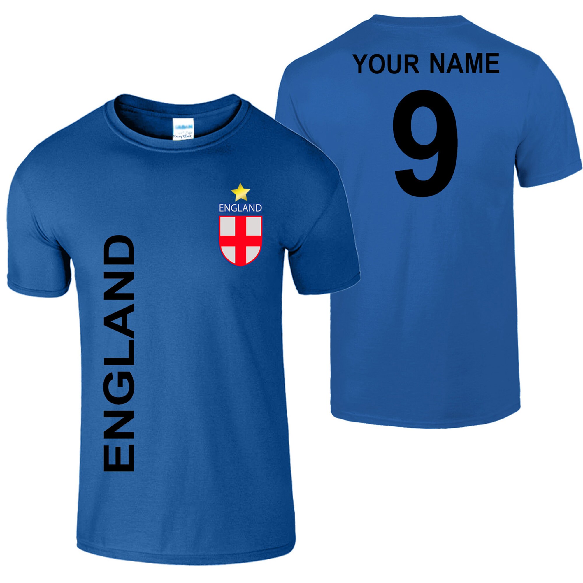 England National Team Flag Badge Mens Personalised T Shirt Etsy