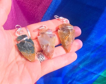 Jasper arrowhead necklace