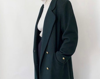 dark green wrap coat