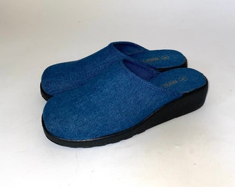 Vintage 90er Jahre Denim Clogs