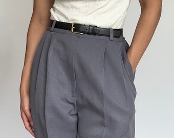 Vintage '90s Grey High-waisted Trousers