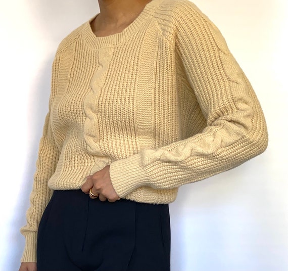 Vintage ‘90s Chunky Camel Knit Pullover - image 1