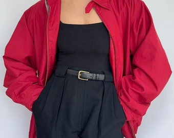 Vintage ‘90s Women's Red Windbreaker Jacket