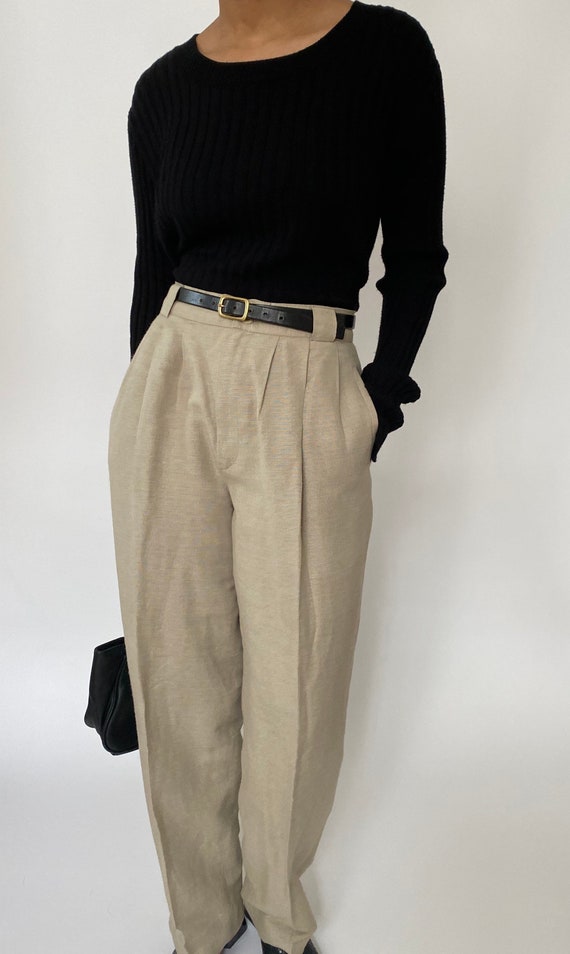 Vintage ‘80s Linen Blend Trousers
