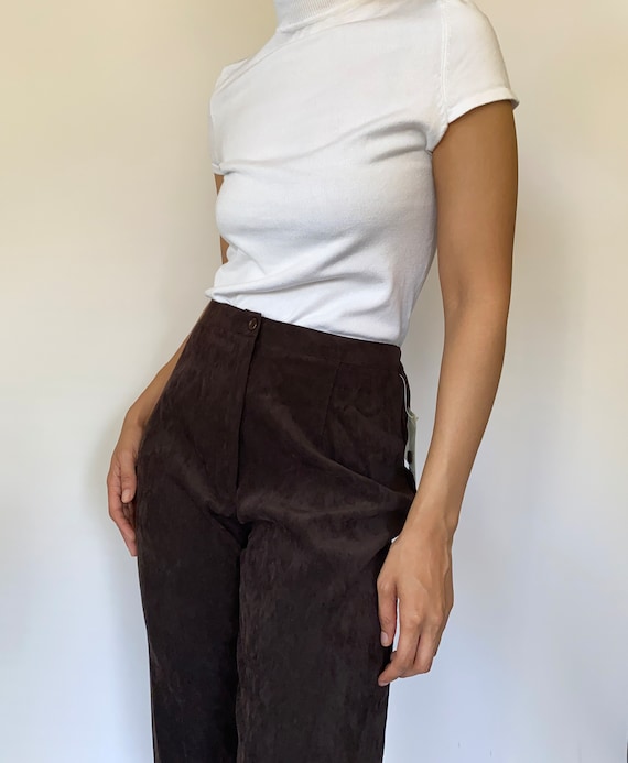 Vintage '90s NWT High-waisted Brown Trousers - image 1