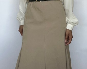 Vintage 90s Long Tan Skirt