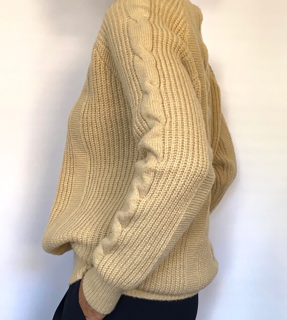 Vintage ‘90s Chunky Camel Knit Pullover - image 4