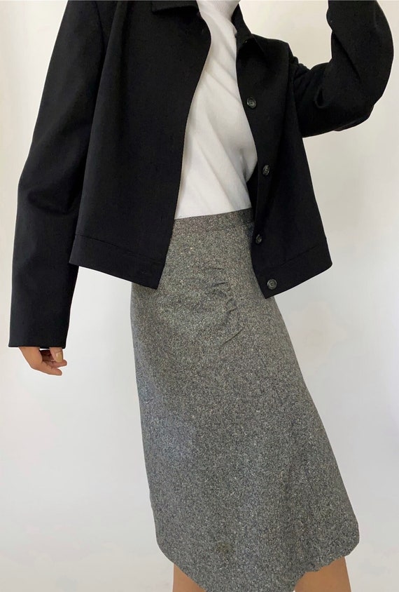 Vintage '90s Marled Grey Skirt