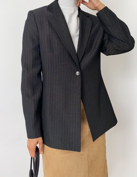 Vintage '90s Charcoal Pinstripe Blazer