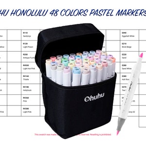 Ohuhu Honolulu 96 Pastel Colors Alcohol Art Markers - Sweetness