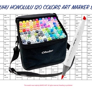 MayMoi 48 Colors Alcohol Art Markers, Brush & Dominican Republic