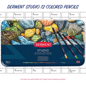 DERWENT SIGNATURE, New Boxed Set of 10 Colored Pencils Paperwork Plus I've  Additional Burnisher& Blender Pencils. Made in United Kingdom 