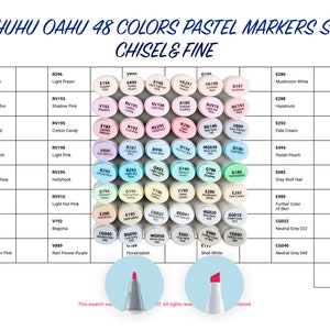 Ohuhu Alcohol Markers Chisel & Fine oahu Series 120 Color Wheel