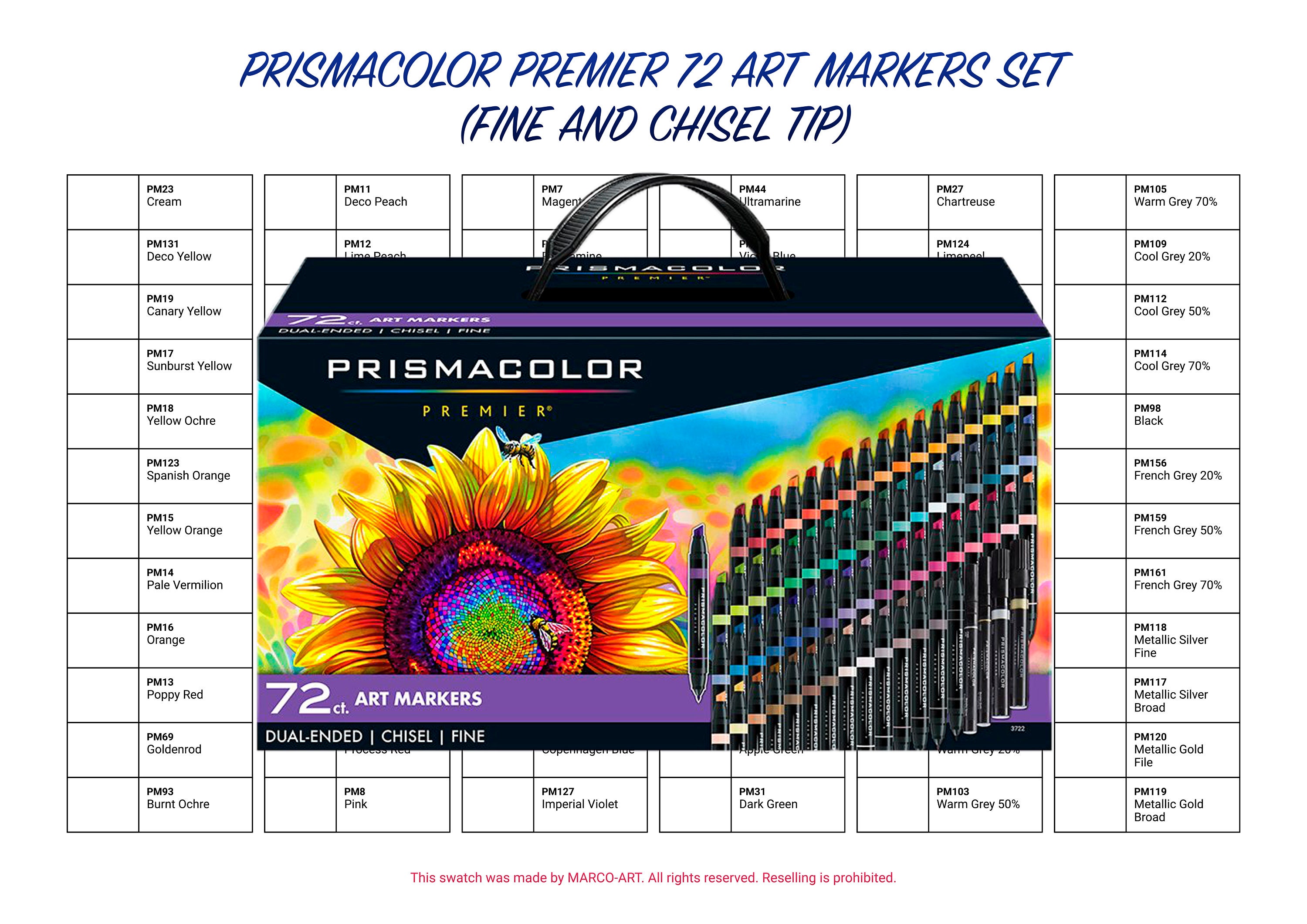 10 Prismacolor Markers, Bullet Tip, Point Prismacolor Scholar Art