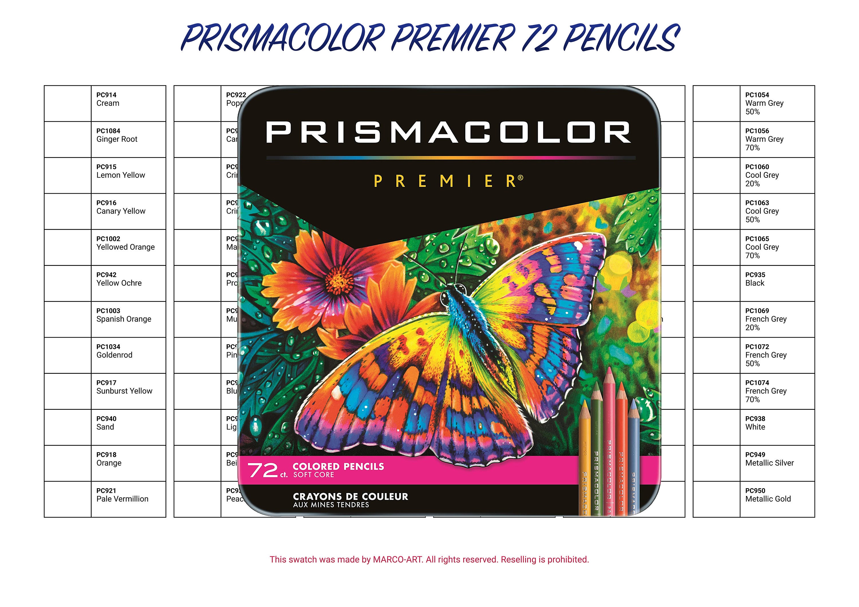 Prismacolor Premier Ebony Graphite Sketching Pencils X12, Jet