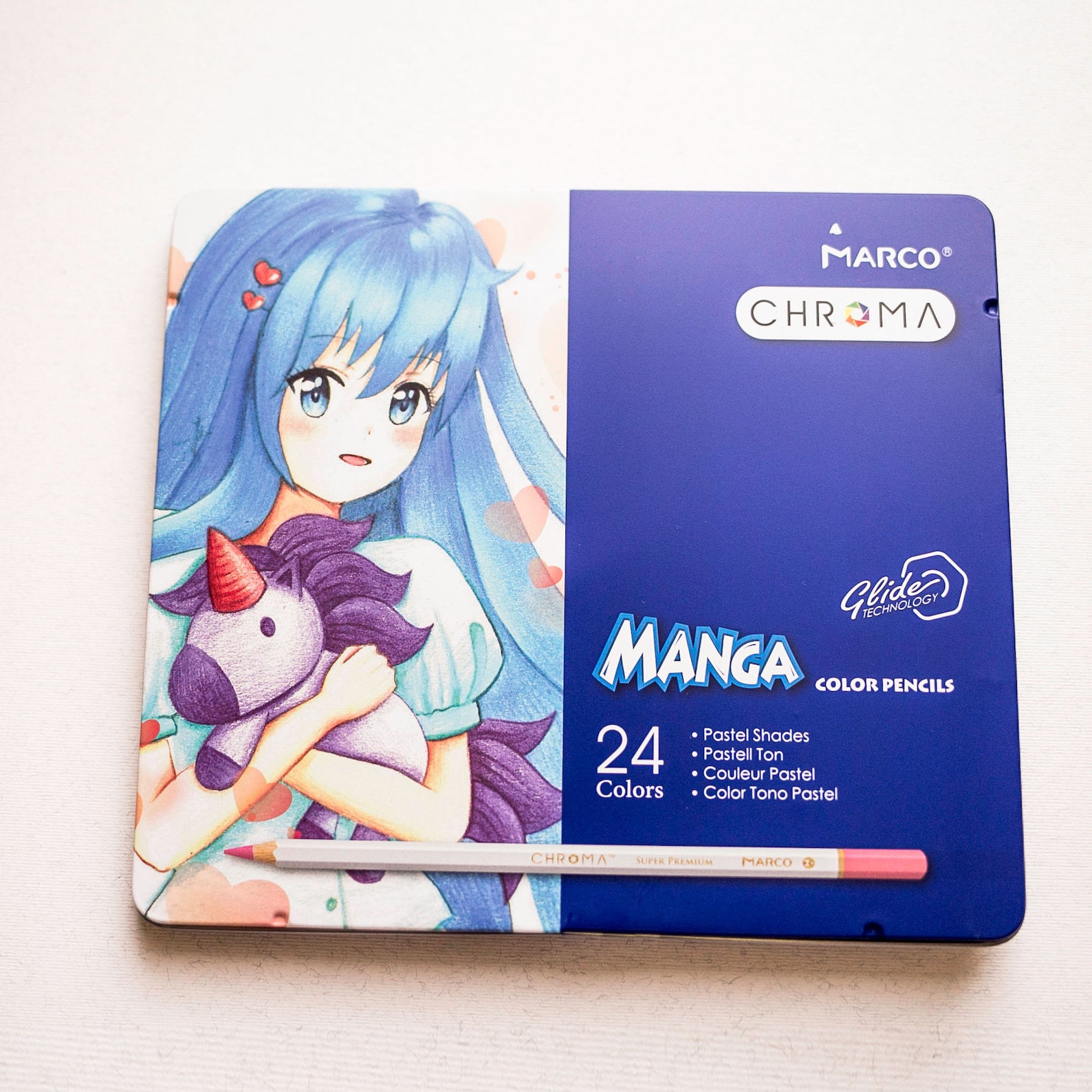 Pastel Colored Pencils Marco Chroma Manga 24 Colors Set in Etsy