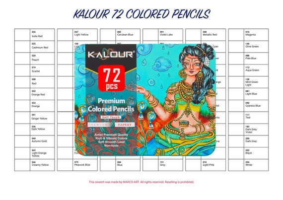KALOUR Premium Colored Pencils,Set of 72 India