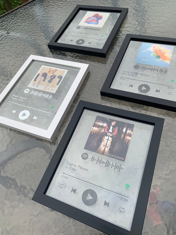 Custom Spotify Album Song Cover Glass Art Plaque 8x10 11x14 Etsy