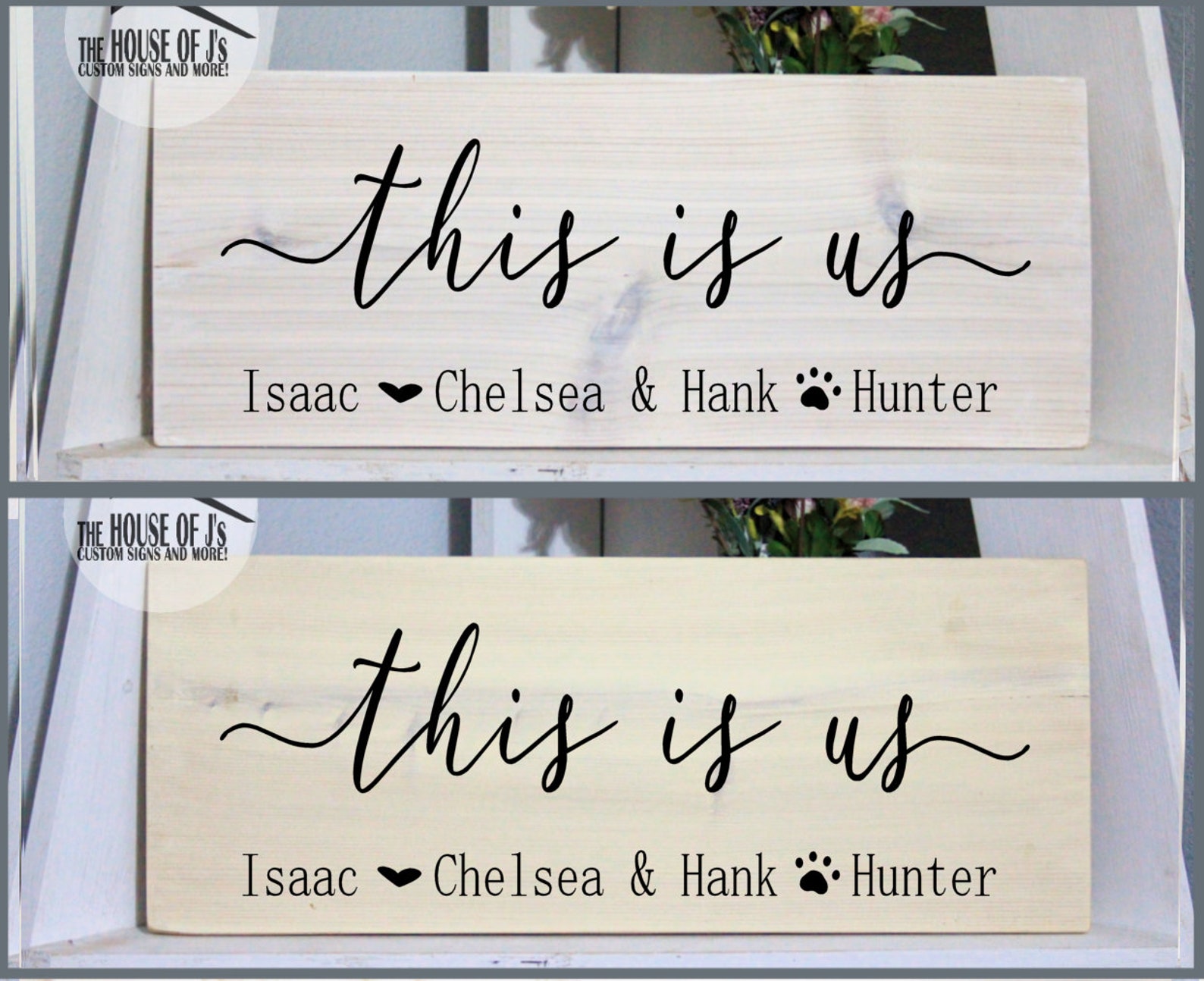 Personalized This Is Us Wood Sign Custom Family Sign Shelf Etsy