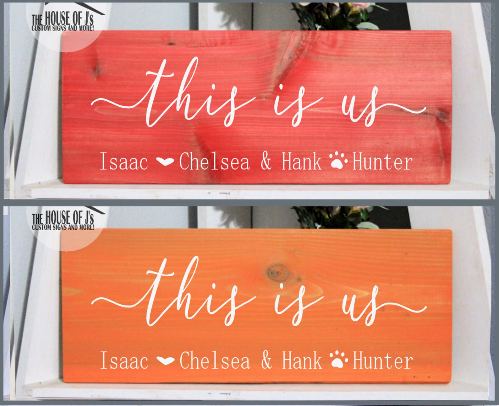 Personalized This Is Us Wood Sign Custom Family Sign Shelf Etsy