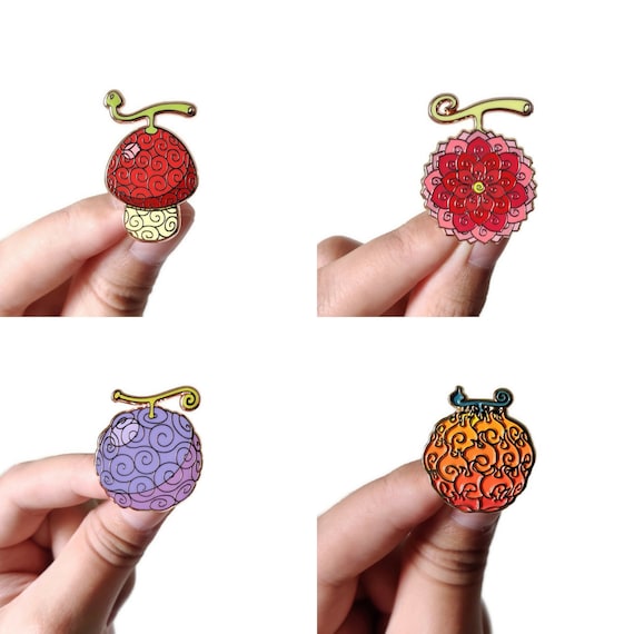 Anime Fruit Enamel Tie Pin Devil Fruit Badge Brooch Lapel 