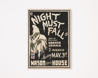 Vintage Horror Drama Poster Art Print (Digital Download)