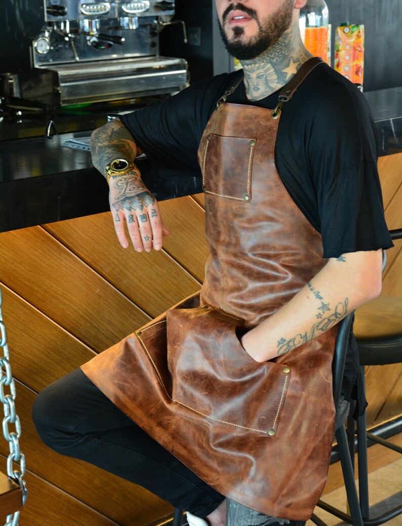 Handmade Leather Apron for Men Apron for Etsy