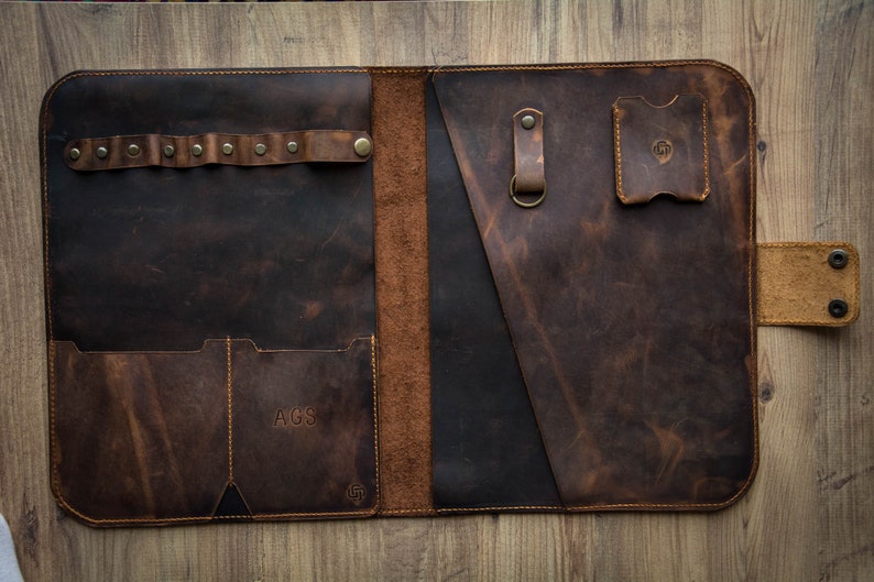 Handmade Personalized Leather Organizer A Great Design for Etsy