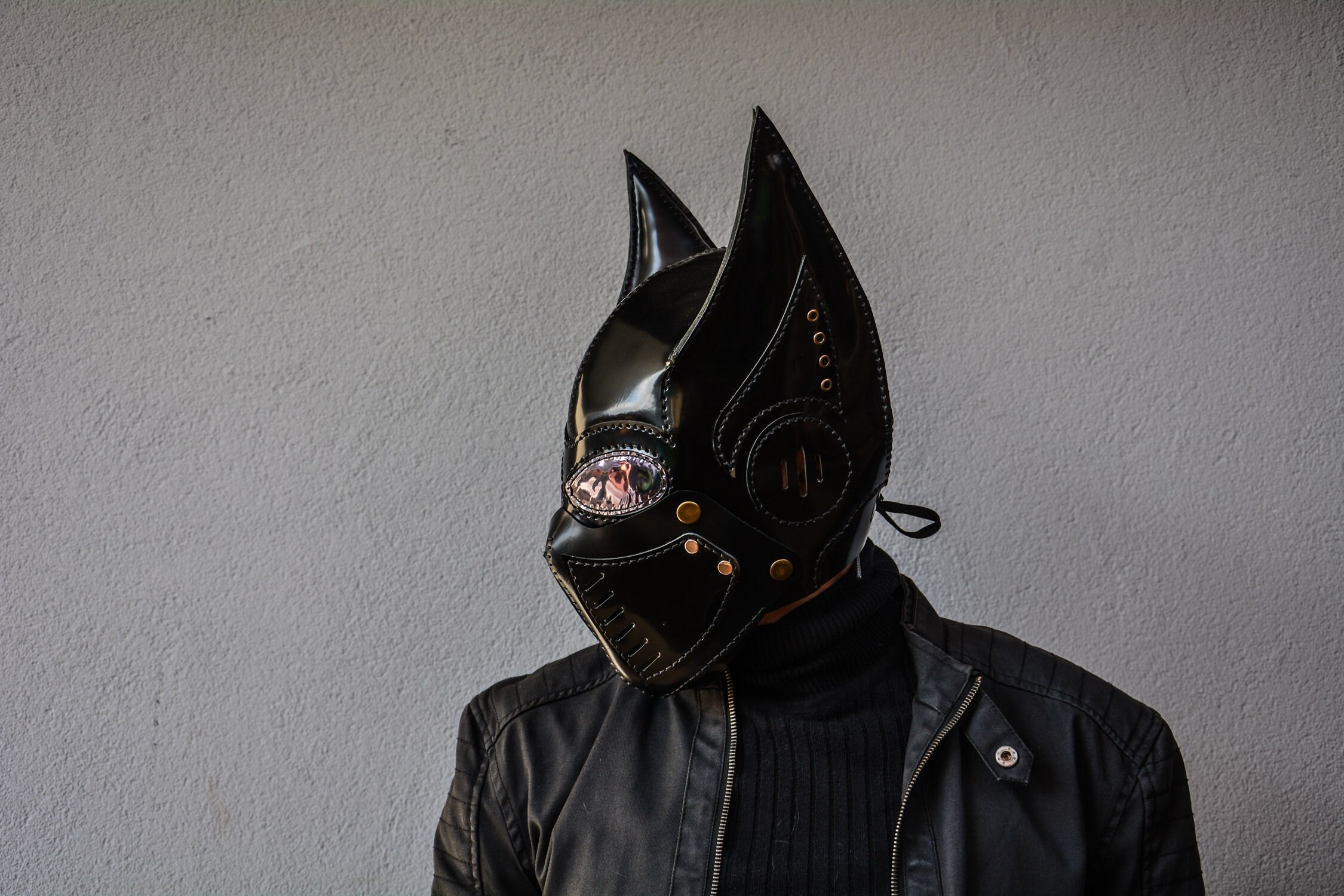 Handmade Leather Batman Mask Steampunk Wearable Mask Full Etsy
