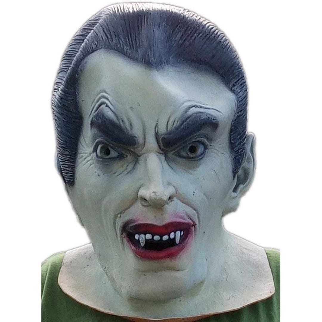Vintage Dracula Latex Halloween Mask Adult 1998 UCS Horror Creepy Goth ...