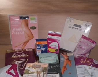 Lot NEW OLD STOCK Vintage Pantyhose & Knee Highs Sock Various Sizes Colors